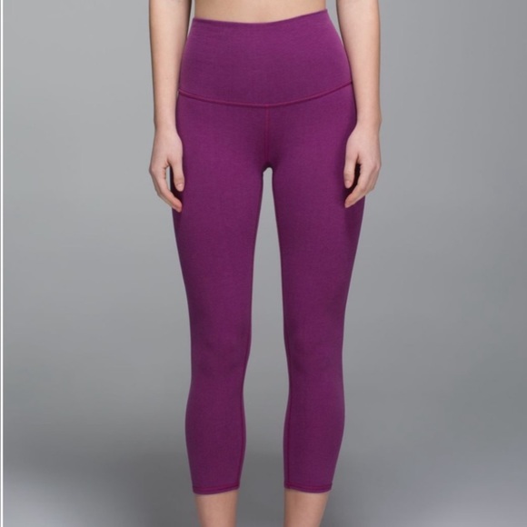 LULULEMON Wunder Under Crop II Cotton* -Regal Plum - Picture 1 of 6